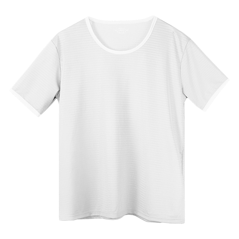 Undershirt Crew Neck - Naadloos heren-T-shirt van ijszijde, effen kleur,