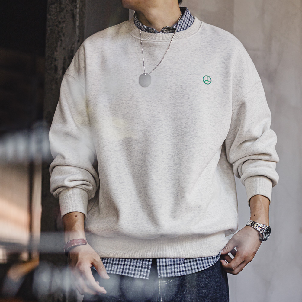 Undershirt Crew Neck - Maden Casual grijze ronde hals hoodie
