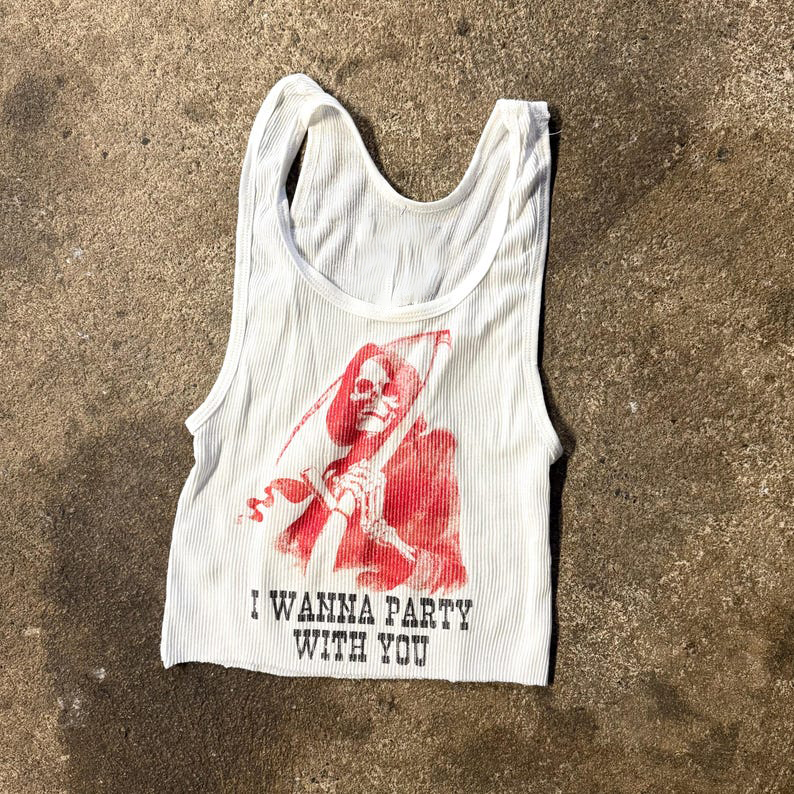 Geribbelde tanktop met Killer  - Tank Top Ribbed recensie en prijs