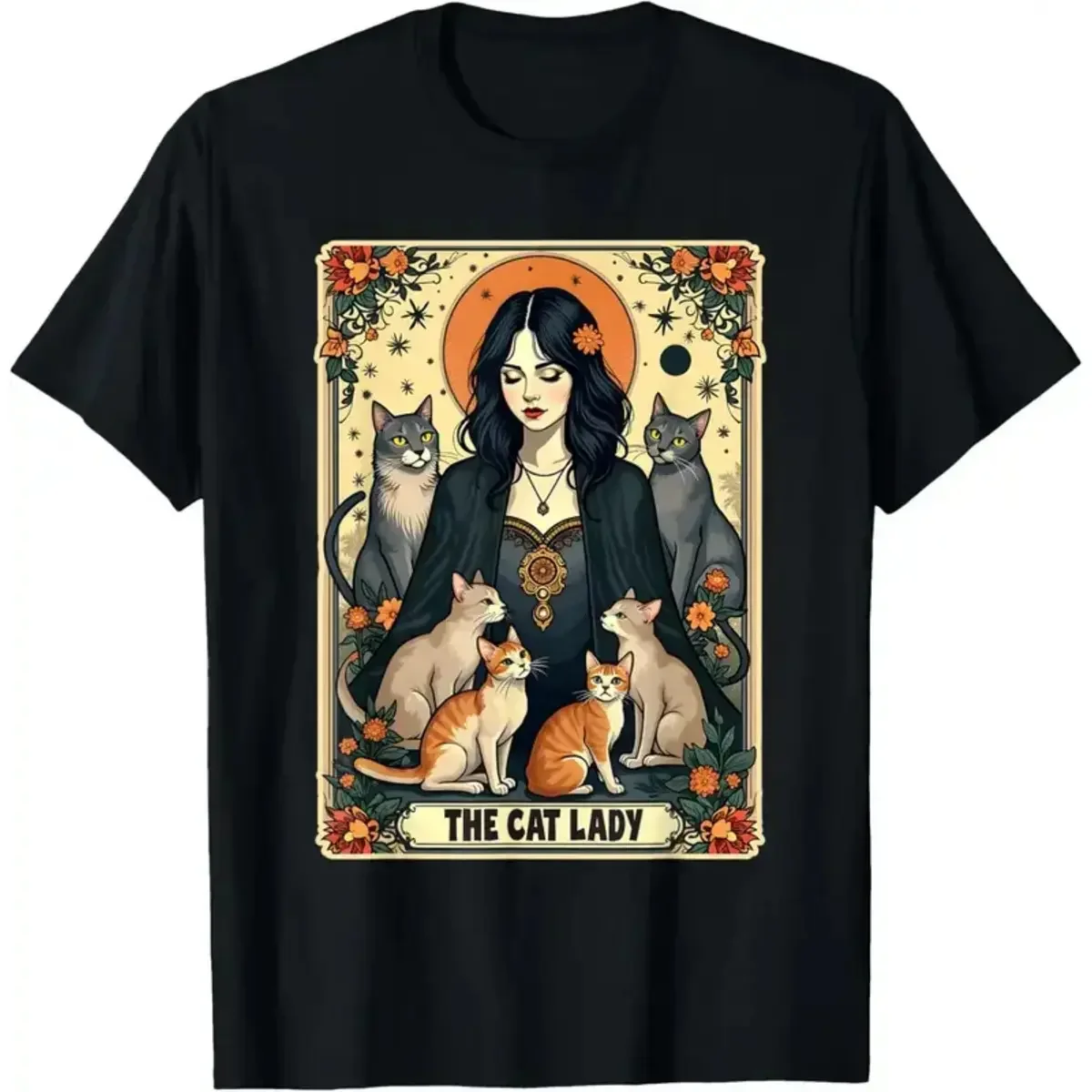 Unisex The Cat Lady Tarot Card - Undershirt Crew Neck recensie en prijs