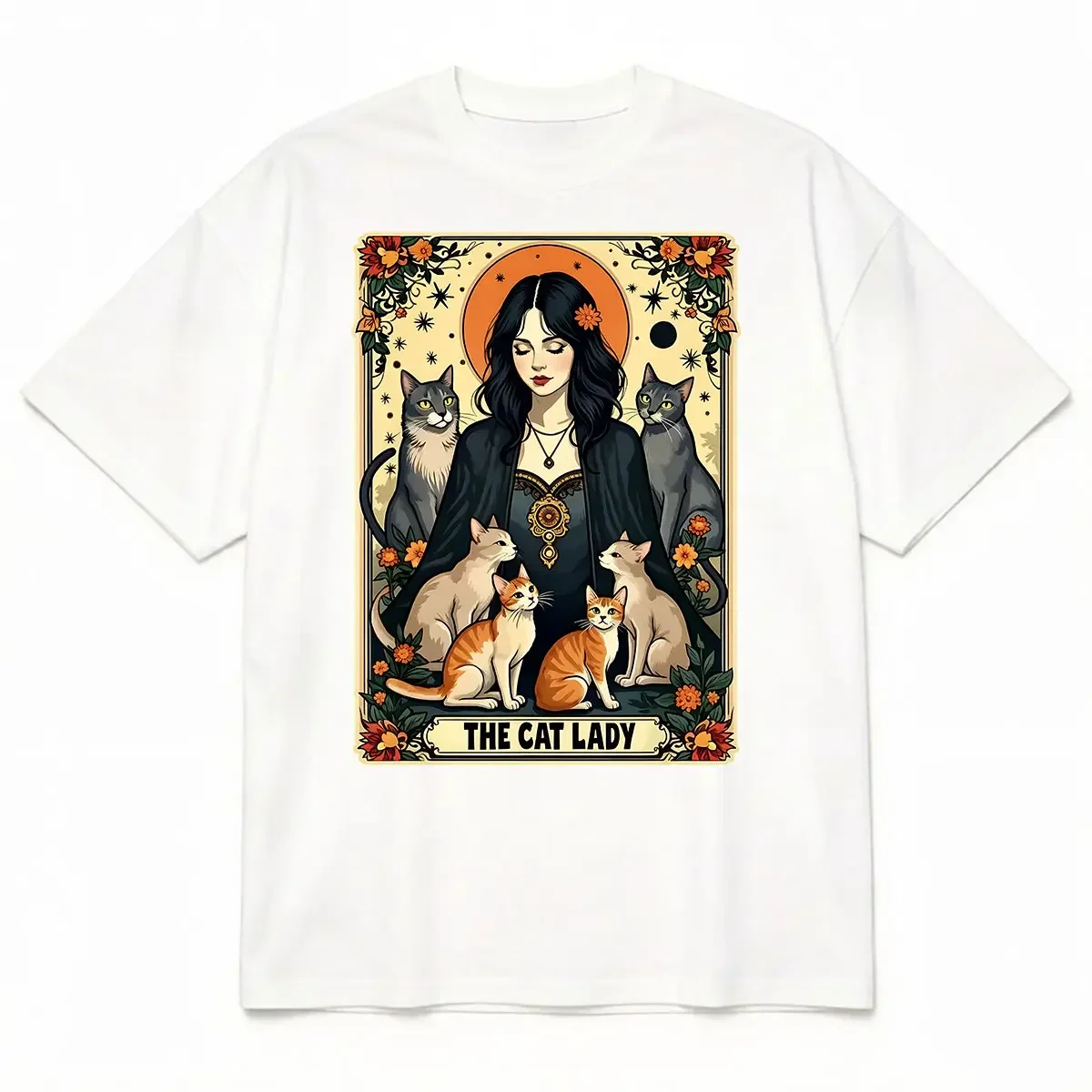 Unisex The Cat Lady Tarot Card - Undershirt Crew Neck recensie en prijs