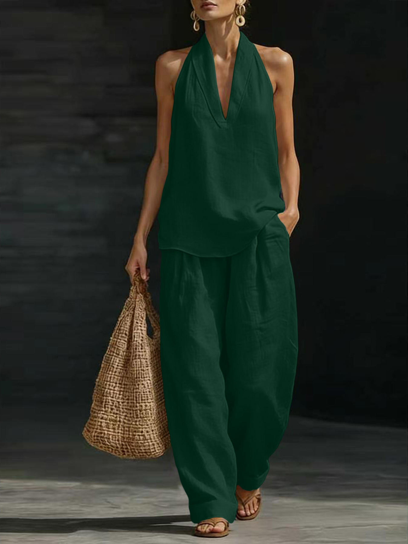 Linen dames outfit, 2-delig, h - Suspender Tank Top recensie en prijs