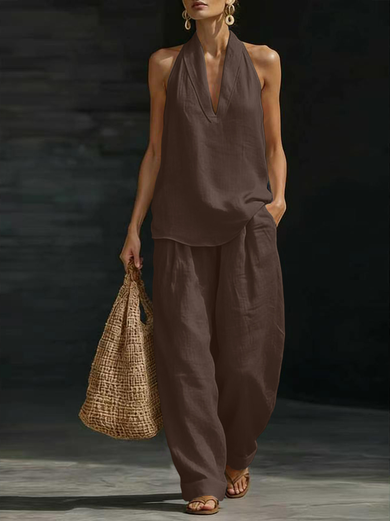 Linen dames outfit, 2-delig, h - Suspender Tank Top recensie en prijs