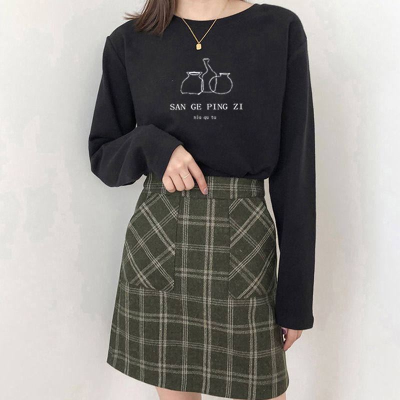 Dames Koreaanse stijl ronde ha - Undershirt Crew Neck recensie en prijs